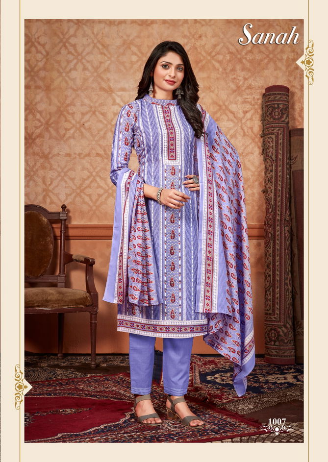 Sanah By Skt 1001-1012 Printed Cotton Dress Material Catalog